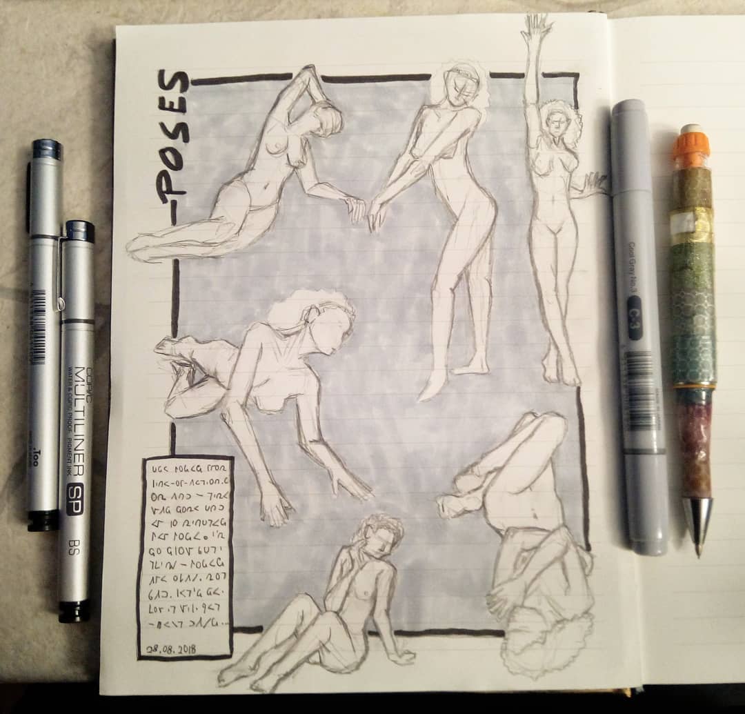 sockenzombie instagram skizzen gesture drawing figure painting